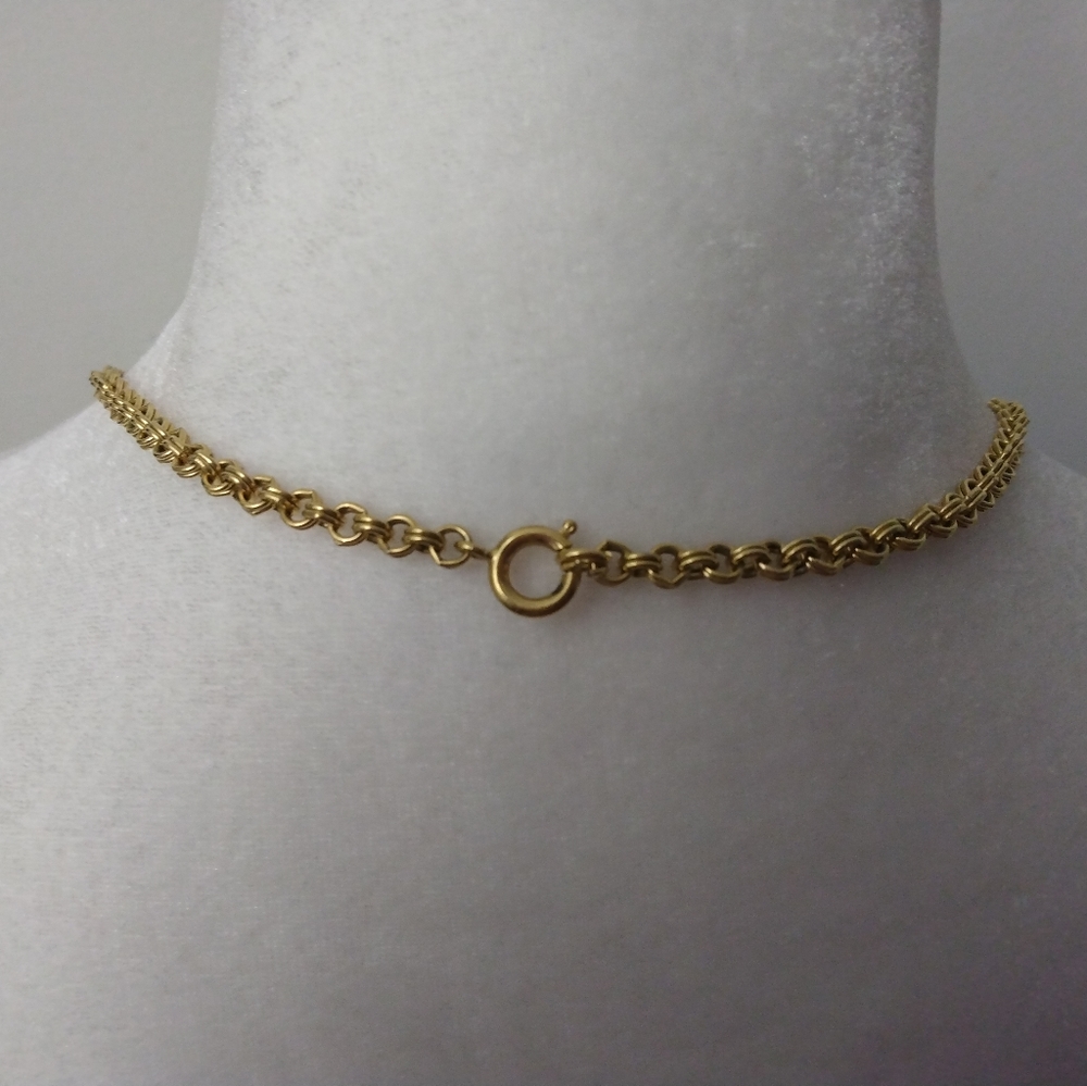 1972 Vintage Avon Faux Amethyst Gemstone Gold Tone Pendant Necklace 30" Chain - Picture 4 of 8